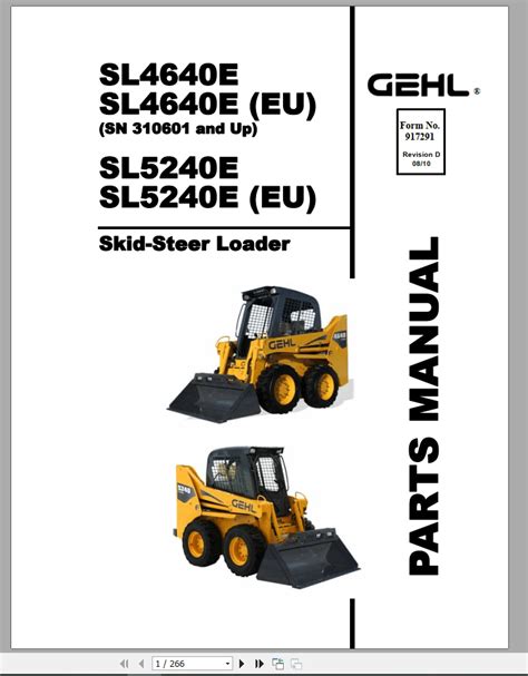 gehl skid steer repair manual|gehl skid steer service manual.